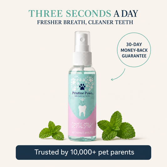 Pristine Paws™ Fresh Breath Oral Spray - Stops Bad Breath Instantly
